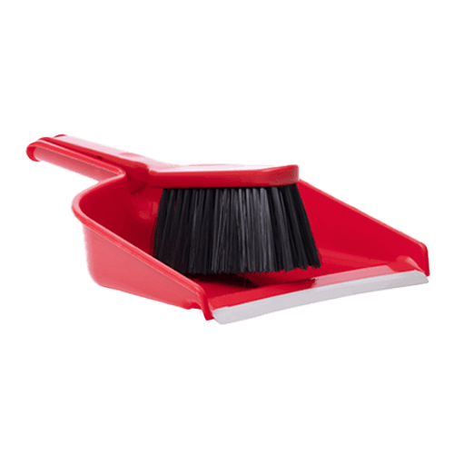 Product Item: Dustpan & Brush Set-Red-Each image